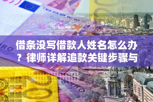 济南借条没写借款人姓名怎么办？律师详解追款关键步骤与证据链构建